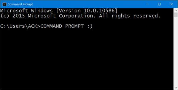 Pokrenite naredbeni redak u sustavu Windows 10