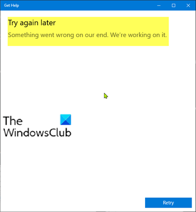 Rakendus Windows 10 Get Help ei tööta