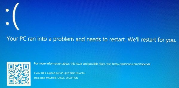 Comment réparer l'écran bleu d'exception de vérification de la machine dans Windows 10