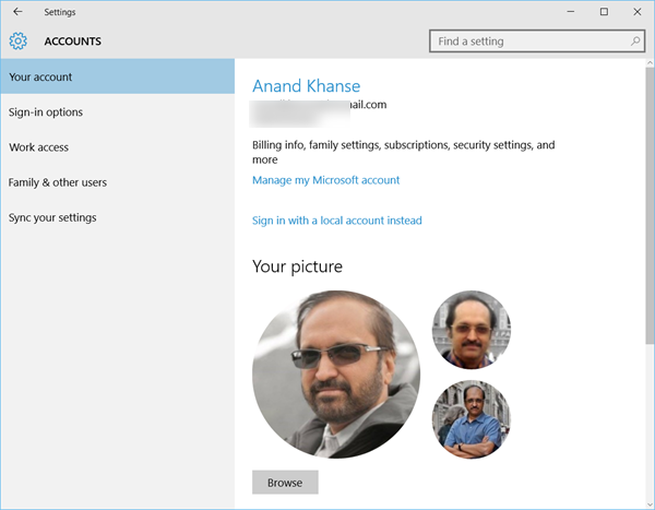 Διαγράψτε παλιές εικόνες λογαριασμού χρήστη στα Windows 10