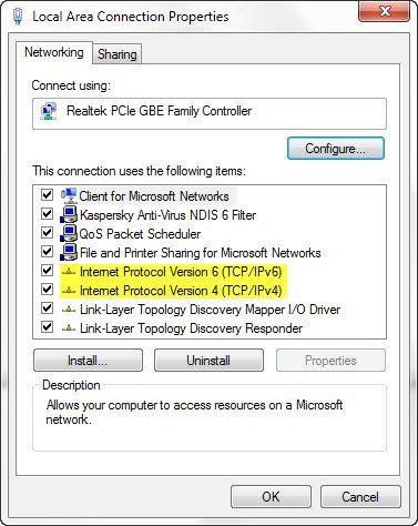 Interneti-ühenduse probleemide lahendamiseks Windows 10-s lubage või keelake IPv6