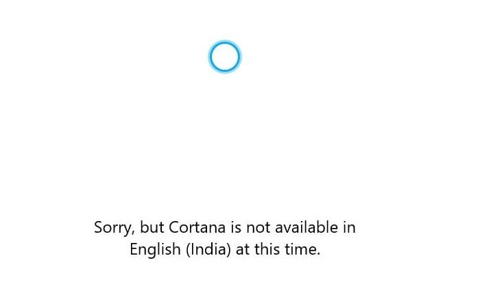 Corregido: Cortana no está disponible en Windows 10.