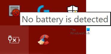 Batterie non détectée