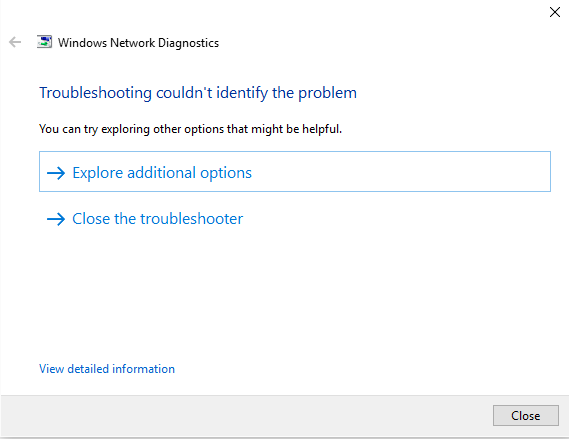 Windows 10 kan geen verbinding maken met internet