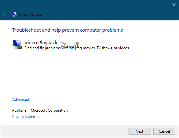 Masalah main balik video, masalah dan ralat dalam Windows 10