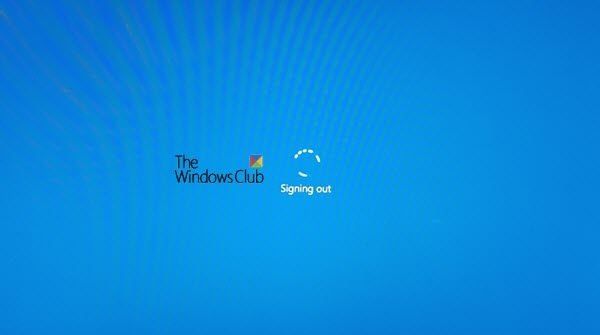 Windows 10 bloqué sur l'écran de déconnexion avec un cercle tournant bleu