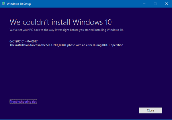 Codes d'erreur et solutions lors de la mise à jour de Windows 10