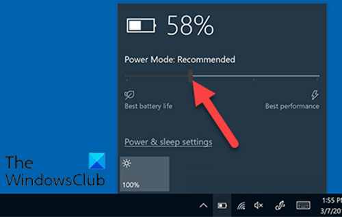 V sistemu Windows 10 drsnik baterije manjka ali je siv