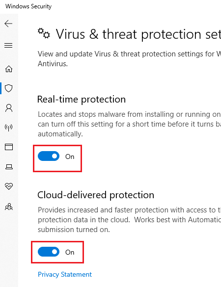 Windows सुरक्षा में रीयल-टाइम और क्लाउड सुरक्षा अक्षम करें