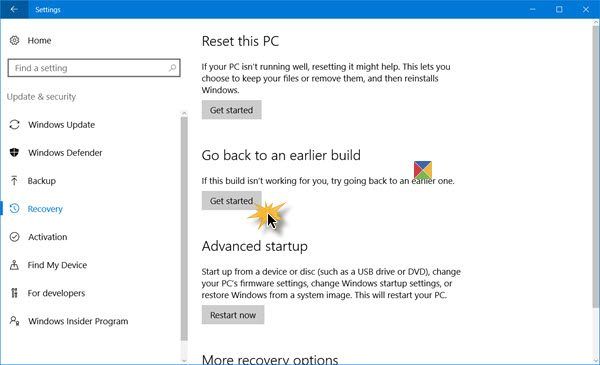 Jak odinstalovat aktualizaci Windows 10 Anniversary Update