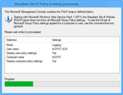 Verifique la configuración con la herramienta de resultados de políticas de grupo (GPResult.exe) en Windows 10
