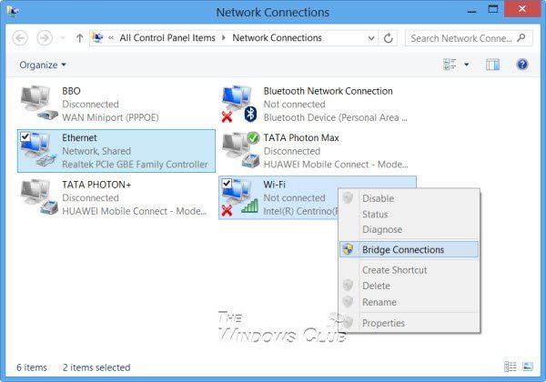 Windows 10에서 네트워크 브리지를 만드는 방법