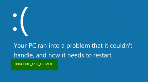 Коригирайте BUGCODE_USB_DRIVER грешка на синия екран в Windows 10