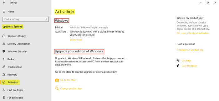Windows Update- ja suojausasetukset Windows 10: ssä