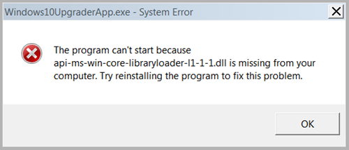 Corrigé : api-ms-win-core-libraryloader-l1-1-1.dll est absent de votre ordinateur.