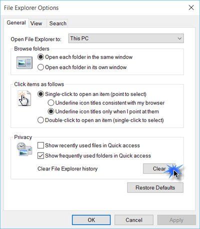 Comment supprimer les fichiers et dossiers récents dans Windows 10