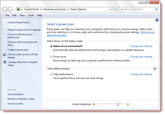Načrti električne energije v sistemu Windows 10. Katerega naj uporabite in kdaj?
