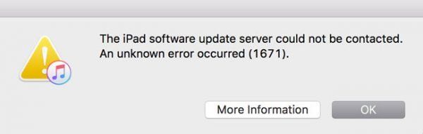 Windows 10의 iTunes에 대한 오류 코드 1671