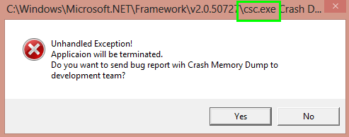 Comment réparer l'erreur d'application csc.exe dans Windows 10