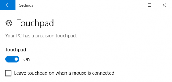 Kosketuslevyn poistaminen käytöstä, kun ulkoinen hiiri on liitetty Windows 10: een