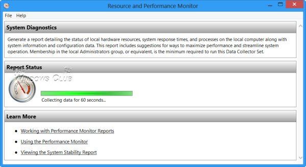 Ustvari poročilo o zdravstvenem stanju vašega računalnika z operacijskim sistemom Windows 10/8/7 s programom Perfmon