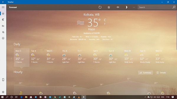 Kā atinstalēt lietotni Weather operētājsistēmā Windows 10