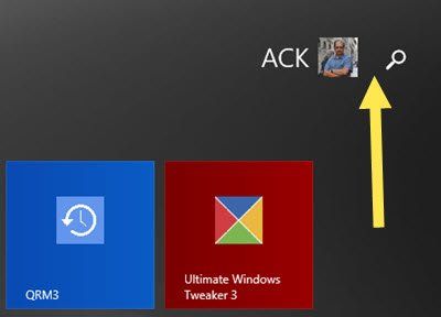 Toon of verwijder de aan / uit-knop op het startscherm van Windows 8.1