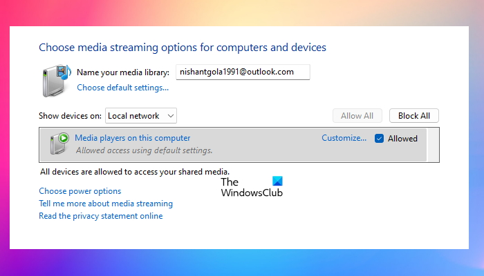Zapnite streamovanie médií v systéme Windows