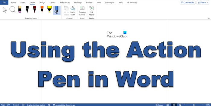 Как да използвате Action Pen в Word за редактиране с естествени жестове