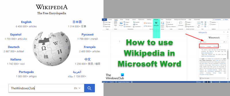 Sådan bruger du Wikipedia i Microsoft Word