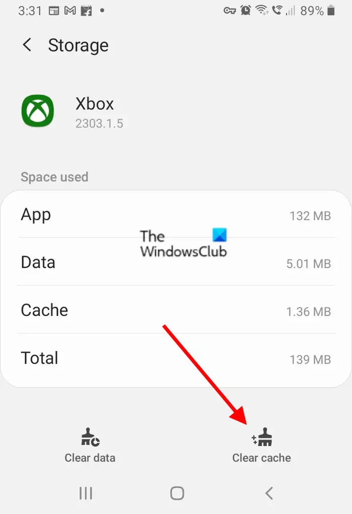   Kosongkan cache apl Xbox anda