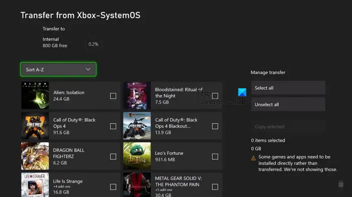   Maglipat ng mga laro sa Xbox