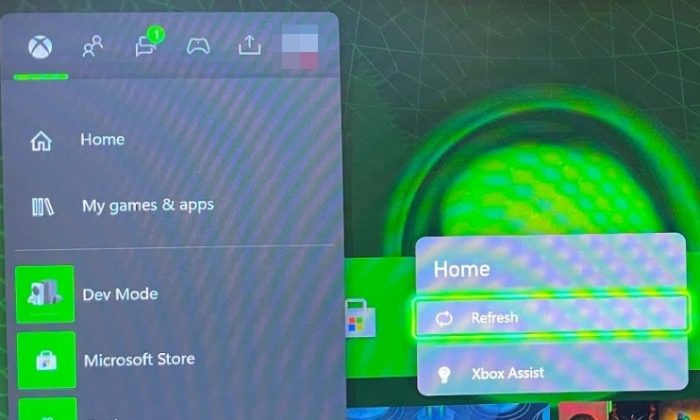 Atnaujinkite „Xbox“ pagrindinį ekraną