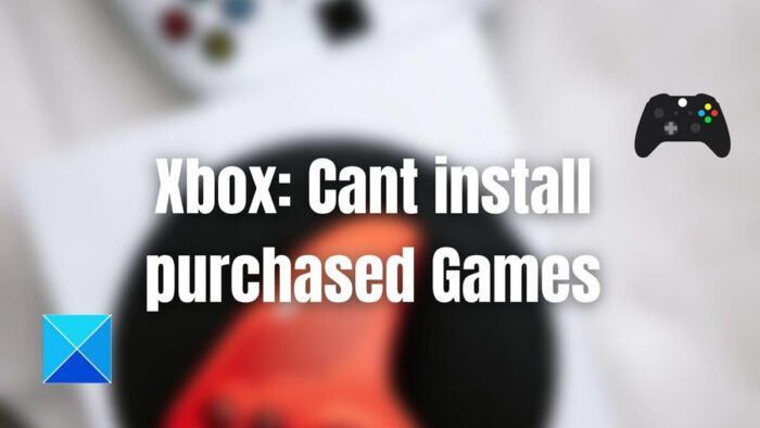 Xbox не може да инсталира закупени игри
