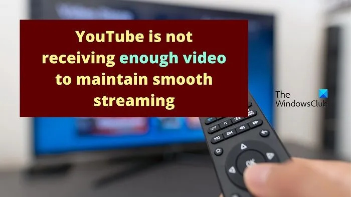 YouTube کو ہموار سلسلہ بندی برقرار رکھنے کے لیے کافی ویڈیو موصول نہیں ہو رہی ہے۔